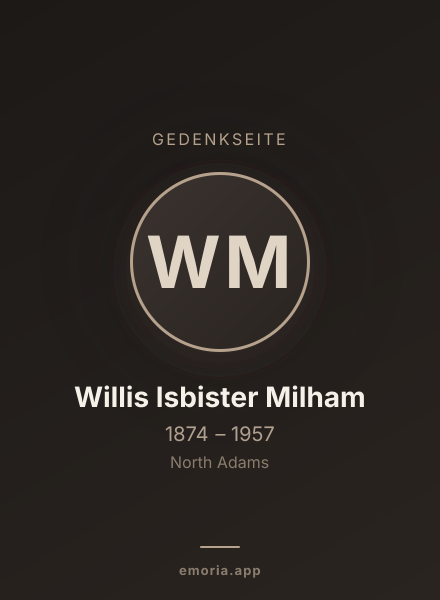 Gedenkportrait von Willis Isbister Milham