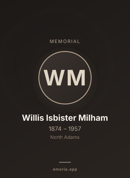 Memorial portrait of Willis Isbister Milham