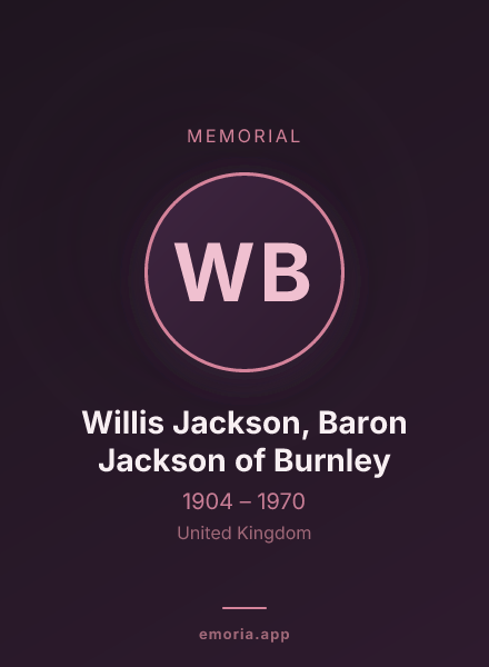 Memorial portrait of Willis Jackson, Baron Jackson of Burnley