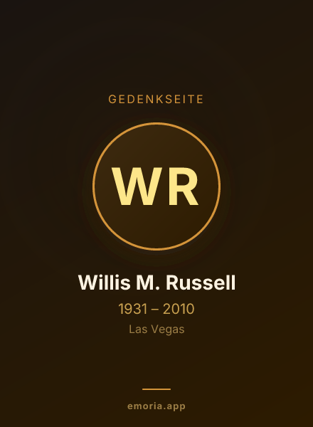 Gedenkportrait von Willis M. Russell