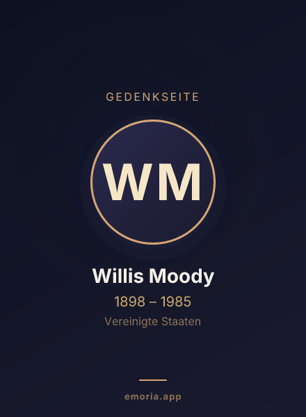 Gedenkportrait von Willis Moody
