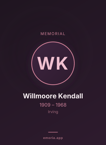 Memorial portrait of Willmoore Kendall