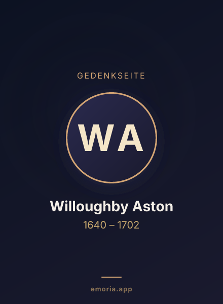 Gedenkportrait von Willoughby Aston