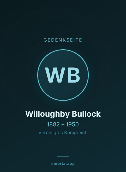 Gedenkportrait von Willoughby Bullock