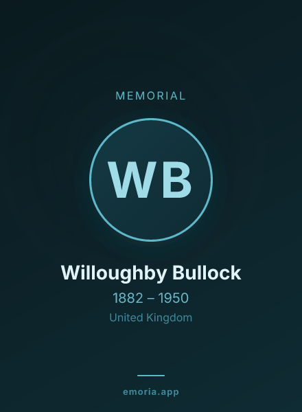 Memorial portrait of Willoughby Bullock