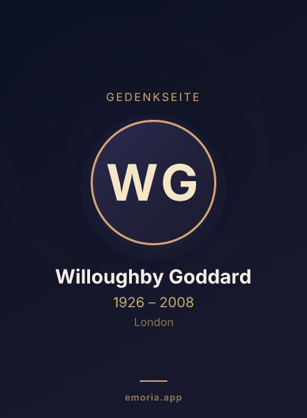 Gedenkportrait von Willoughby Goddard