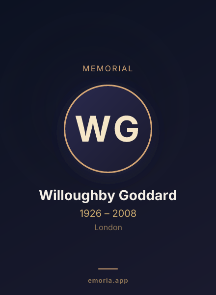 Memorial portrait of Willoughby Goddard