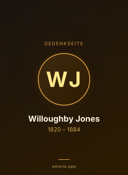 Gedenkportrait von Willoughby Jones