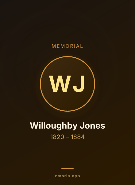 Memorial portrait of Willoughby Jones