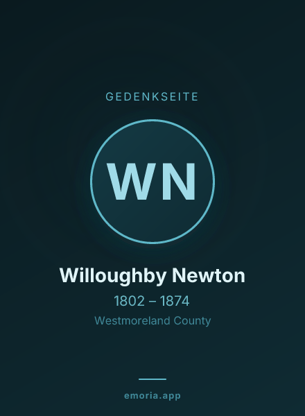 Gedenkportrait von Willoughby Newton