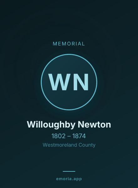 Memorial portrait of Willoughby Newton