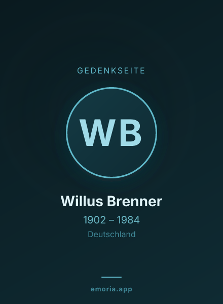 Gedenkportrait von Willus Brenner