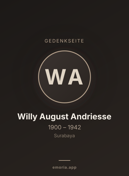 Gedenkportrait von Willy August Andriesse