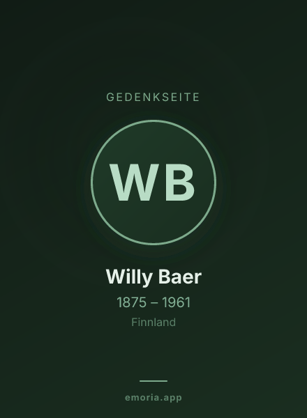 Gedenkportrait von Willy Baer