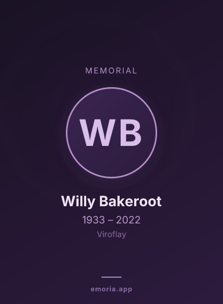 Memorial portrait of Willy Bakeroot