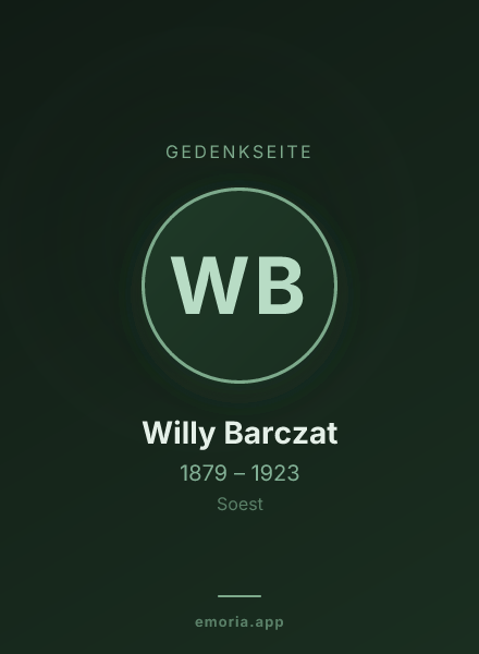 Gedenkportrait von Willy Barczat