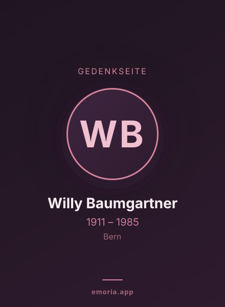 Gedenkportrait von Willy Baumgartner