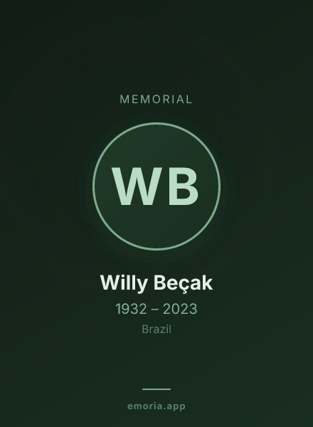 Memorial portrait of Willy Beçak