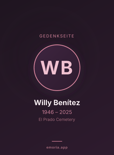 Gedenkportrait von Willy Benítez