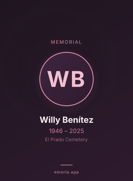 Memorial portrait of Willy Benítez