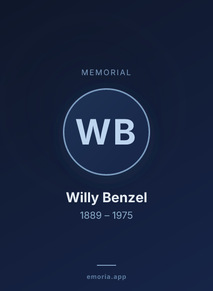 Memorial portrait of Willy Benzel