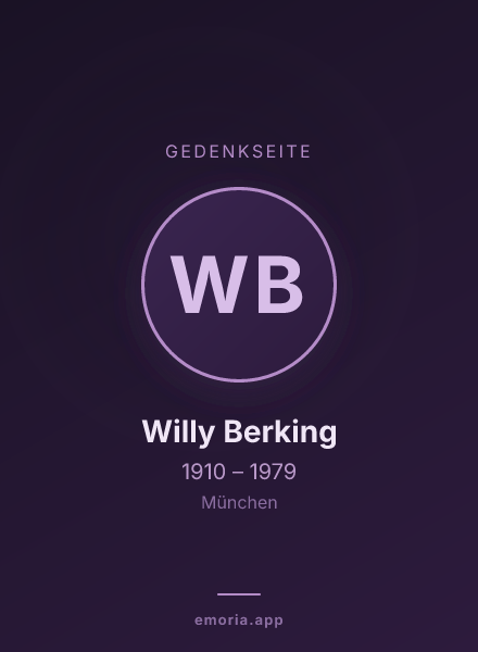 Gedenkportrait von Willy Berking