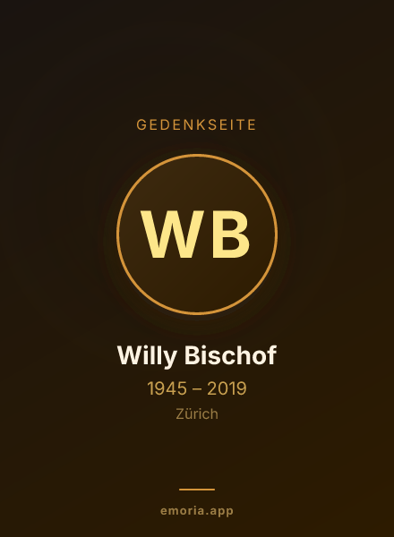 Gedenkportrait von Willy Bischof