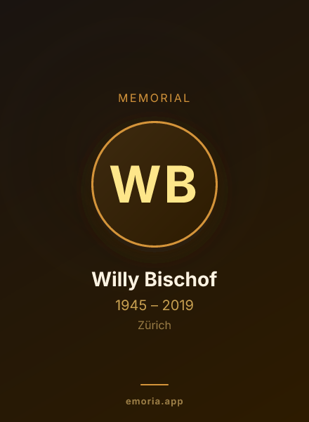 Memorial portrait of Willy Bischof