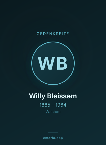 Gedenkportrait von Willy Bleissem