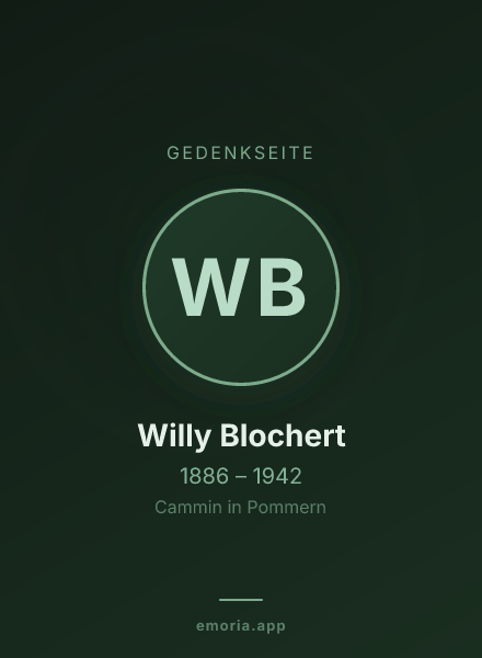 Gedenkportrait von Willy Blochert