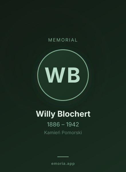 Memorial portrait of Willy Blochert