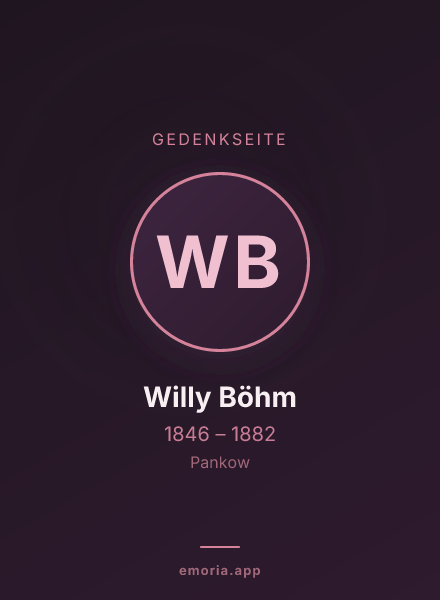 Gedenkportrait von Willy Böhm