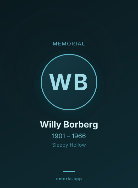 Memorial portrait of Willy Borberg