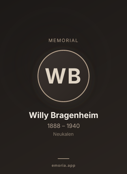 Memorial portrait of Willy Bragenheim