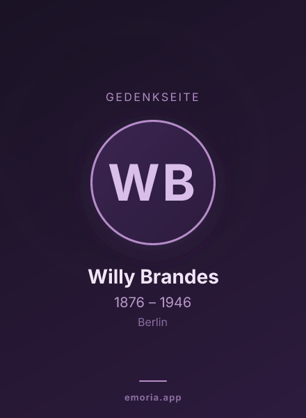 Gedenkportrait von Willy Brandes