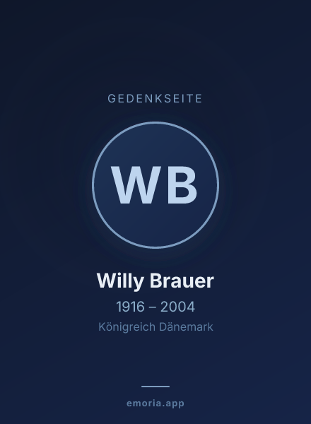 Gedenkportrait von Willy Brauer