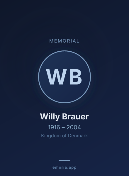 Memorial portrait of Willy Brauer