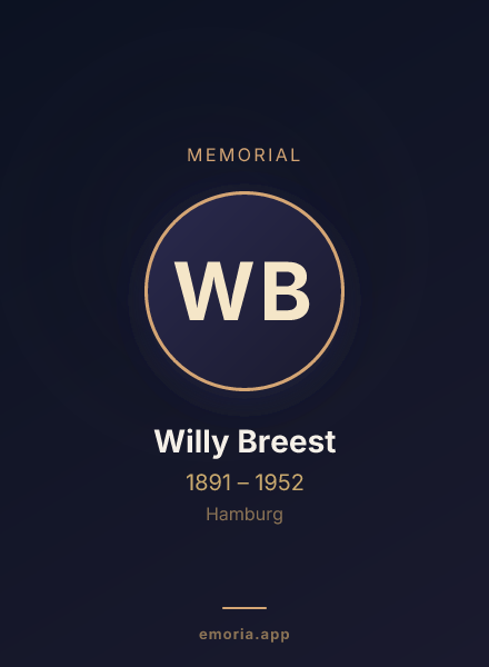 Memorial portrait of Willy Breest