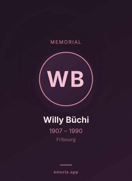 Memorial portrait of Willy Büchi