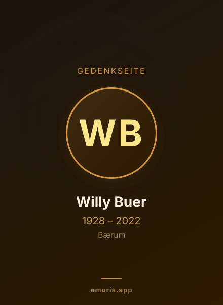 Gedenkportrait von Willy Buer