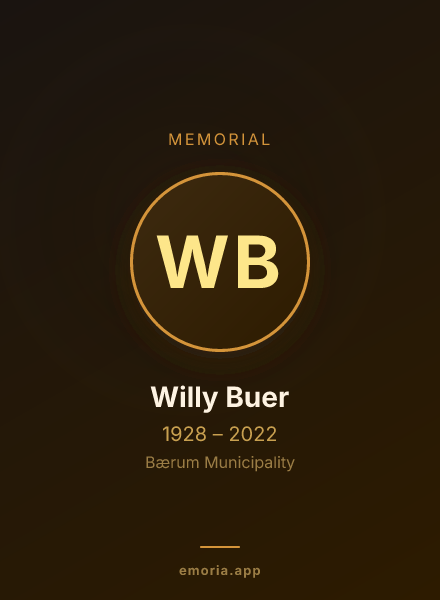 Memorial portrait of Willy Buer