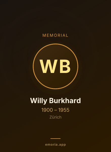 Memorial portrait of Willy Burkhard