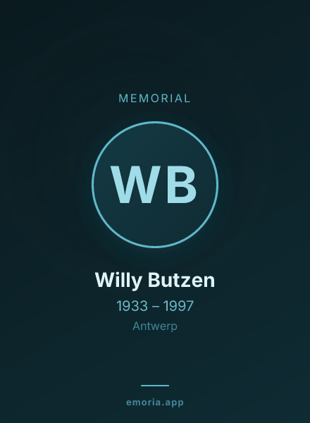 Memorial portrait of Willy Butzen