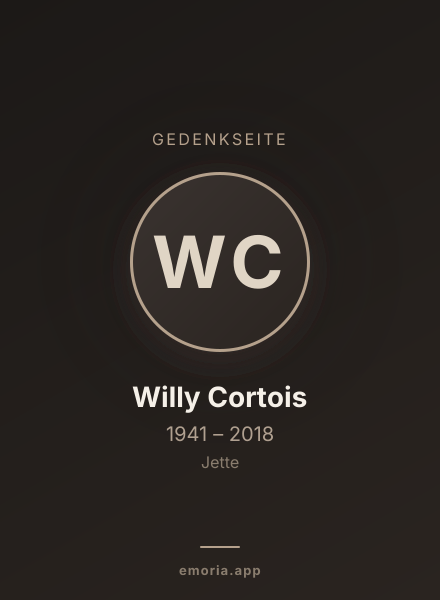 Gedenkportrait von Willy Cortois