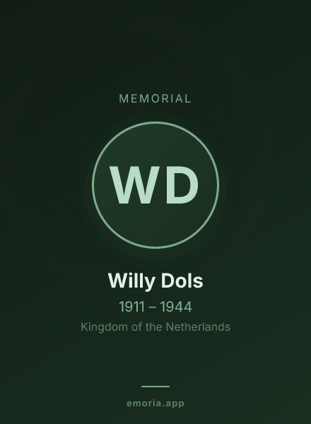 Memorial portrait of Willy Dols