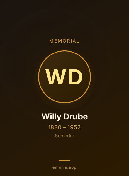 Memorial portrait of Willy Drube