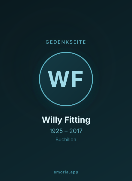 Gedenkportrait von Willy Fitting