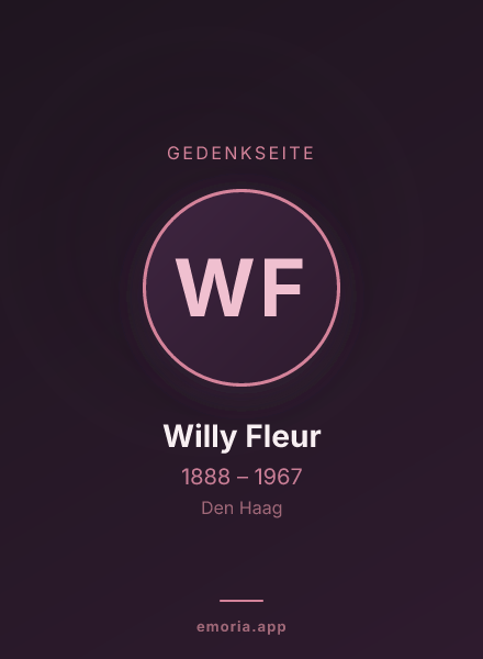 Gedenkportrait von Willy Fleur