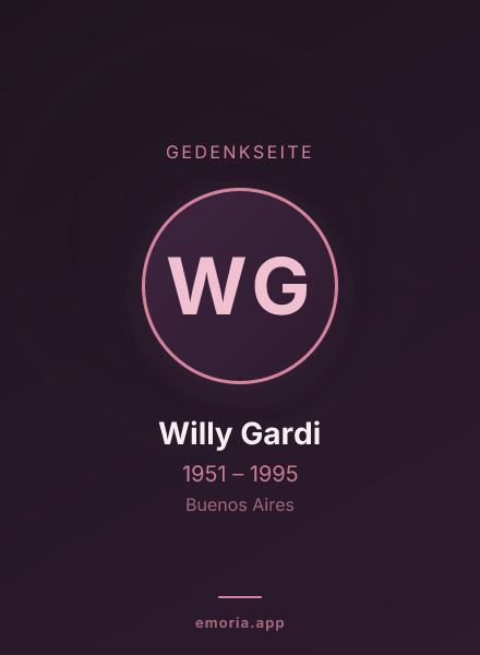 Gedenkportrait von Willy Gardi