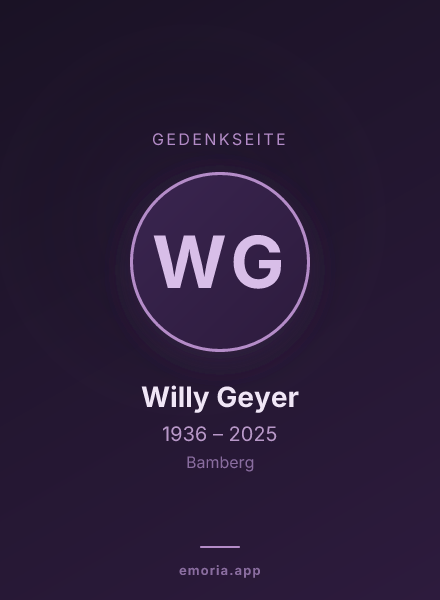 Gedenkportrait von Willy Geyer